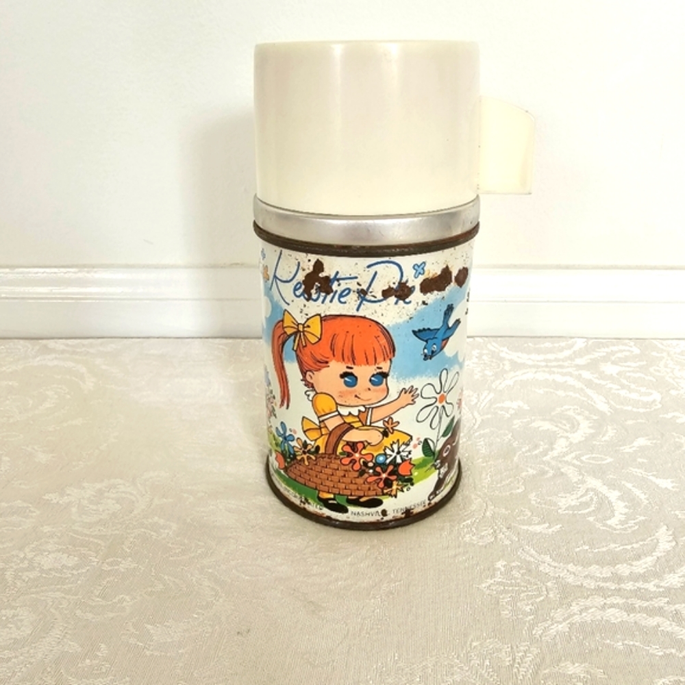 1970's  Aladdin Metal Thermos "Kewtie Pie"